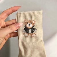 Socken-Set mit gestickten Bären