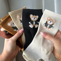 Socken-Set mit gestickten Bären
