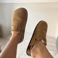 Elle Clogs in Wildlederoptik