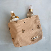 Teddybär Kosmetiktaschen aus Cord
