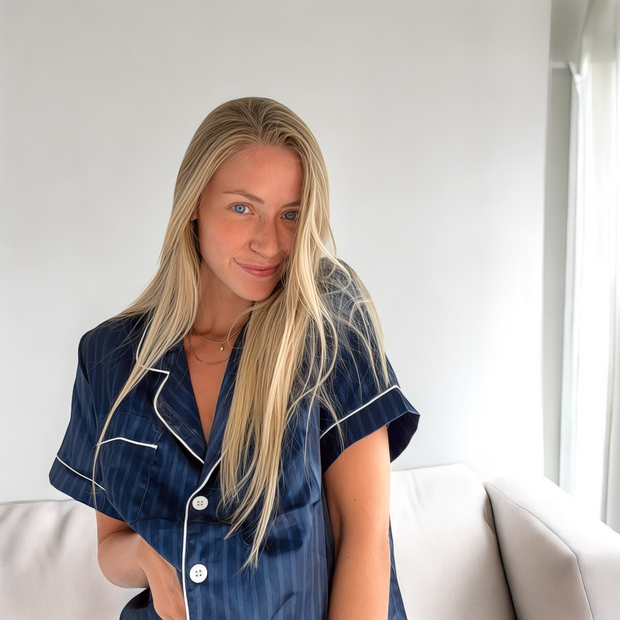 Ivy Kurzer Satin-Pyjama-Set
