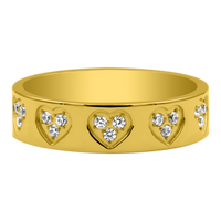 Element Heart Ring 14K Vergoldet