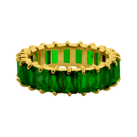 Prestige Baguette Ring 14K Vergoldet