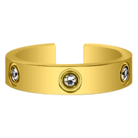 Element Stone Ring 14K Vergoldet
