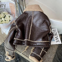 Kurze Lederjacke aus Lammleder