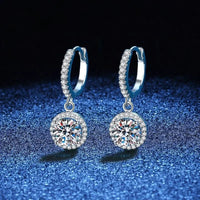 Sterlingsilber 1 Karat Moissanit Ohrringe