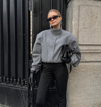 Kurze Damenjacke mit hohem Kragen - Yasmin