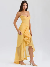 Julia - Langes trägerloses Kleid aus Spitze mit Trägern für Damen