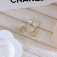 Ohrringe Pearly Pops Sariya - Elegante Perlen Mit Kristallkugeln, Moderner Glamour