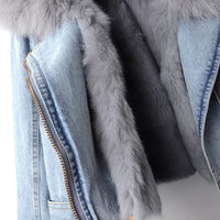 Damen-Jeansjacke mit Paspel - Serene