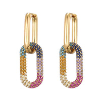 Glitzernde Creolen Aus Zirkonias Mit PaveFassung Elegantes OvalDesign Moderner Trend Helena