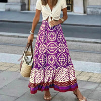 Sommerrock Damen mit hoher Taille – Maxi