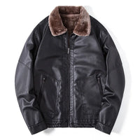 Herren Lederjacke mit Kragen - Leon