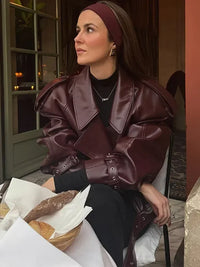 Zeitlose Lederjacke mit modernem Schnitt