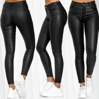 Fiamma Hosen - Vielseitige Damen High-Waist Skinny Lederhose für alle Anlässe