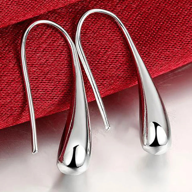 Sterlingsilber Wassertropfen Creolen