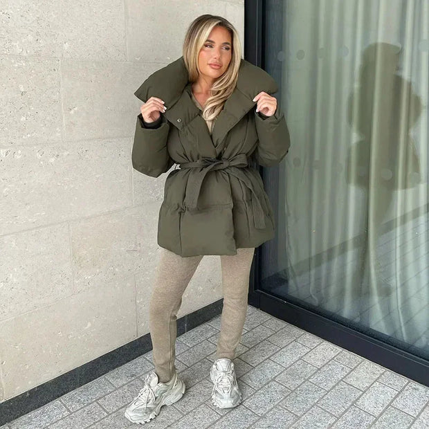 Steppmantel mit Gürtel - Astrid