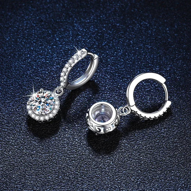 Sterlingsilber 1 Karat Moissanit Ohrringe