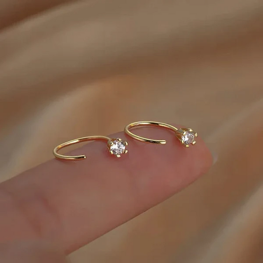 Offene Hoop-Ohrringe Chic Twinkle Isolde Mit Kristalle Und Perlen, Welliges Design Für Elegante Outfits Mit Glamour