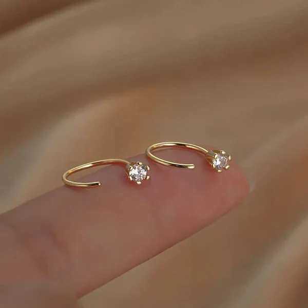Offene Hoop-Ohrringe Chic Twinkle Isolde Mit Kristalle Und Perlen, Welliges Design Für Elegante Outfits Mit Glamour