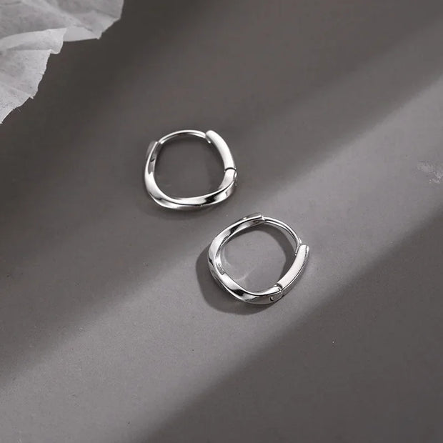 Sterlingsilber Runde Inlay Ohrringe