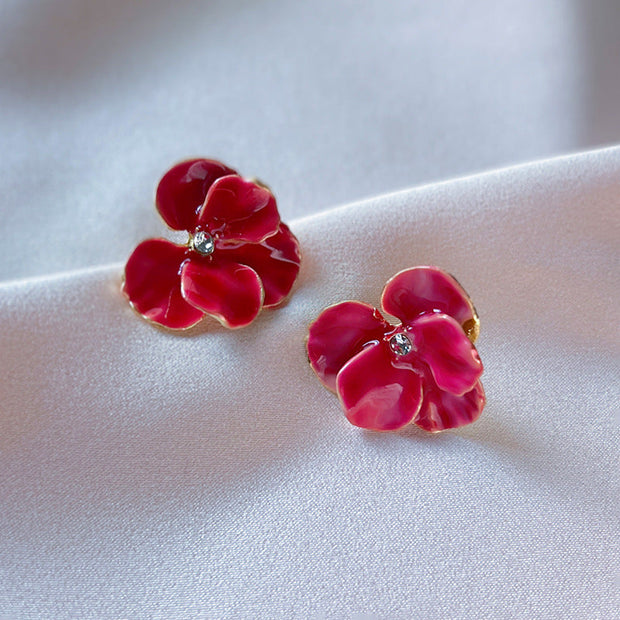 Üppige Blüten-Ohrringe Mit Skulptierten Blütenblättern Laura - Femininer Moderner Schmuck