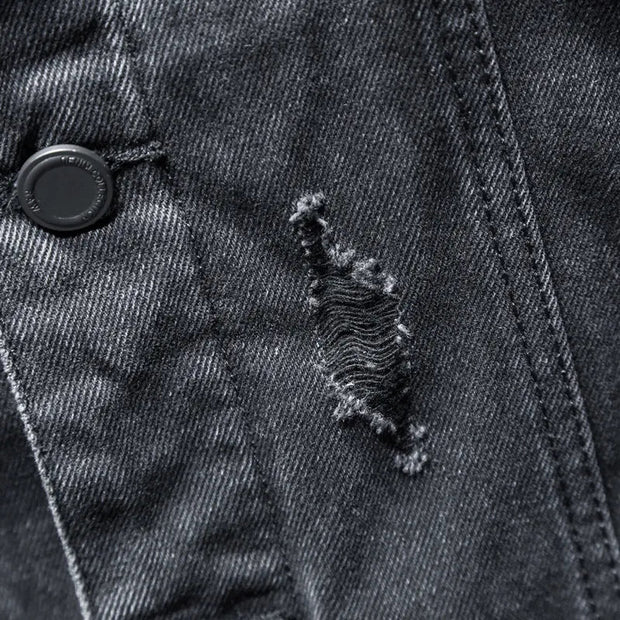 Herren Jeansjacke mit moderner Kapuze - Elrick