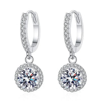 Sterlingsilber 1 Karat Moissanit Ohrringe