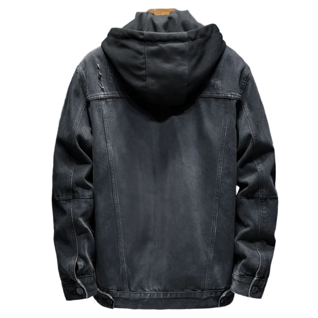 Herren Jeansjacke mit moderner Kapuze - Elrick