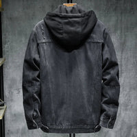 Herren Jeansjacke mit moderner Kapuze - Elrick