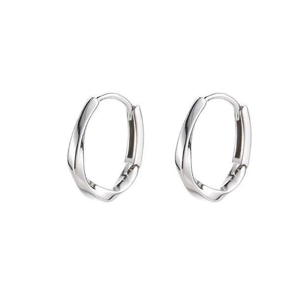 Sterlingsilber Runde Inlay Ohrringe
