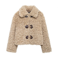 Damen-Teddyjacke mit Schnallenverschluss - Keren