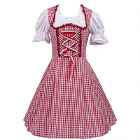 Dirndl Damen Klassisch Kariert Rot-Weiß - Mallela