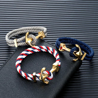Nautilus Seilarmband Mit Goldener Ankerverschluss Elegantes Kordelarmband Für Freiheit Und Stil