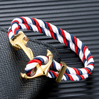 Nautilus Seilarmband Mit Goldener Ankerverschluss Elegantes Kordelarmband Für Freiheit Und Stil