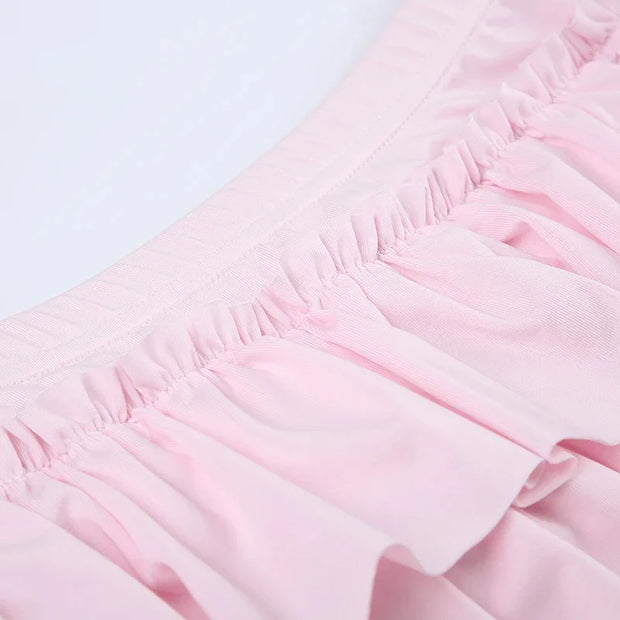 Maya - Shorts mit Rüschensaum und Satinschleifen-Detail