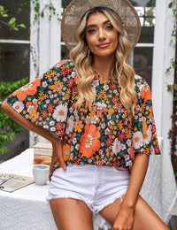 Shanee - Geblümte Bluse mit Ärmeln
