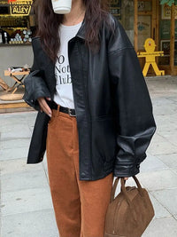 Lederjacke im Vintage-Stil