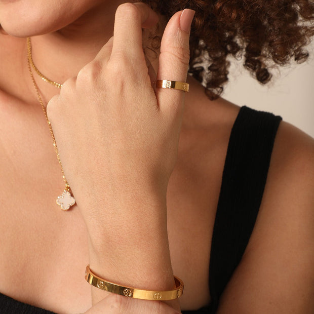 Element Love Ring 14K Vergoldet