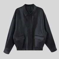 Lederjacke im Vintage-Stil