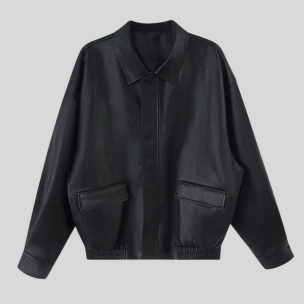 Lederjacke im Vintage-Stil