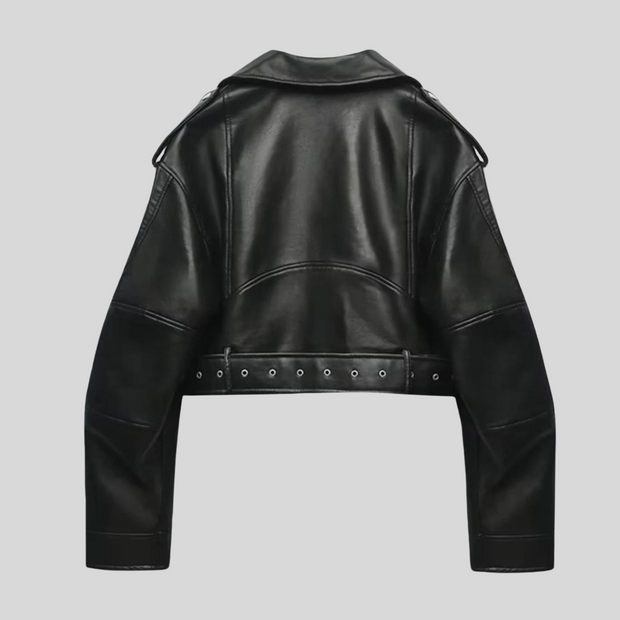 Zeitlose Lederjacke mit vielseitigem Design