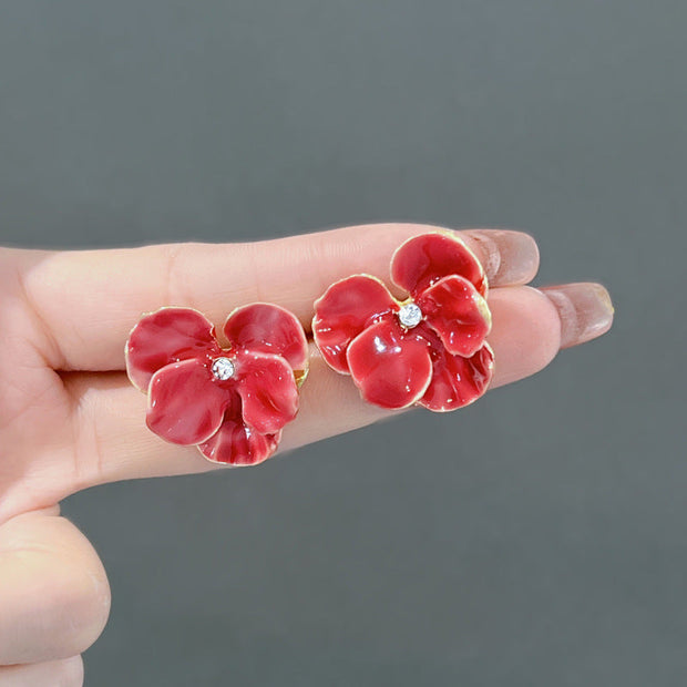 Üppige Blüten-Ohrringe Mit Skulptierten Blütenblättern Laura - Femininer Moderner Schmuck