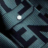 Azurblaue Vintage-Strickjacke