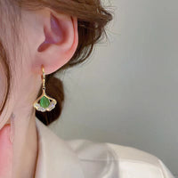 Fantastische Tropfenohrringe Nadia Elegante Perlmutt Details Mit Glitzernden Steinen Für Natürliche Ausstrahlung