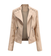 Klassische Lederjacke mit geradlinigem Design
