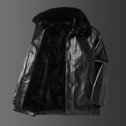 Vegane Lederjacke mit Kragen - Liam