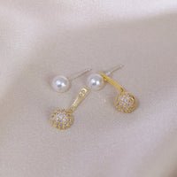 Ohrringe Pearly Pops Sariya - Elegante Perlen Mit Kristallkugeln, Moderner Glamour