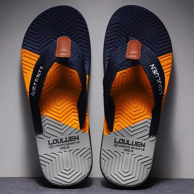 Herren-Sandalen mit strukturierter Sohle und Riemen - Peter