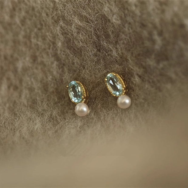 Ohrringe Pearly Duet Aaliyah Elegante Perlen Und Facettierter Stein Verbinden Moderner Charme Für Besondere Anlässe